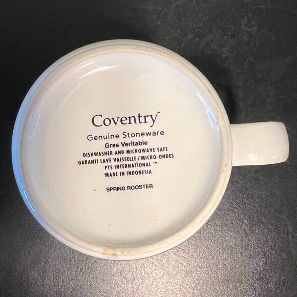 Coventry SPRING ROOSTER Floral Stoneware Coffee Mug - Picture 9 of 10